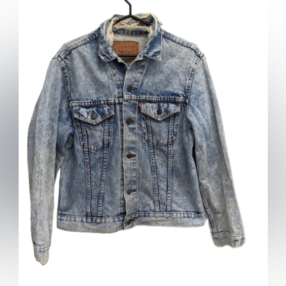 Levi's Other - Levi's 1970's vintage denim distressed trucker jacket